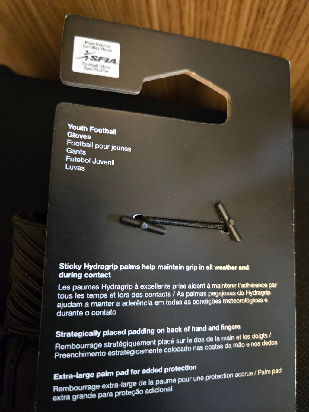 Nike D-Tack 6.0 Padded Lineman Football Gloves Black Size: Youth Small New!