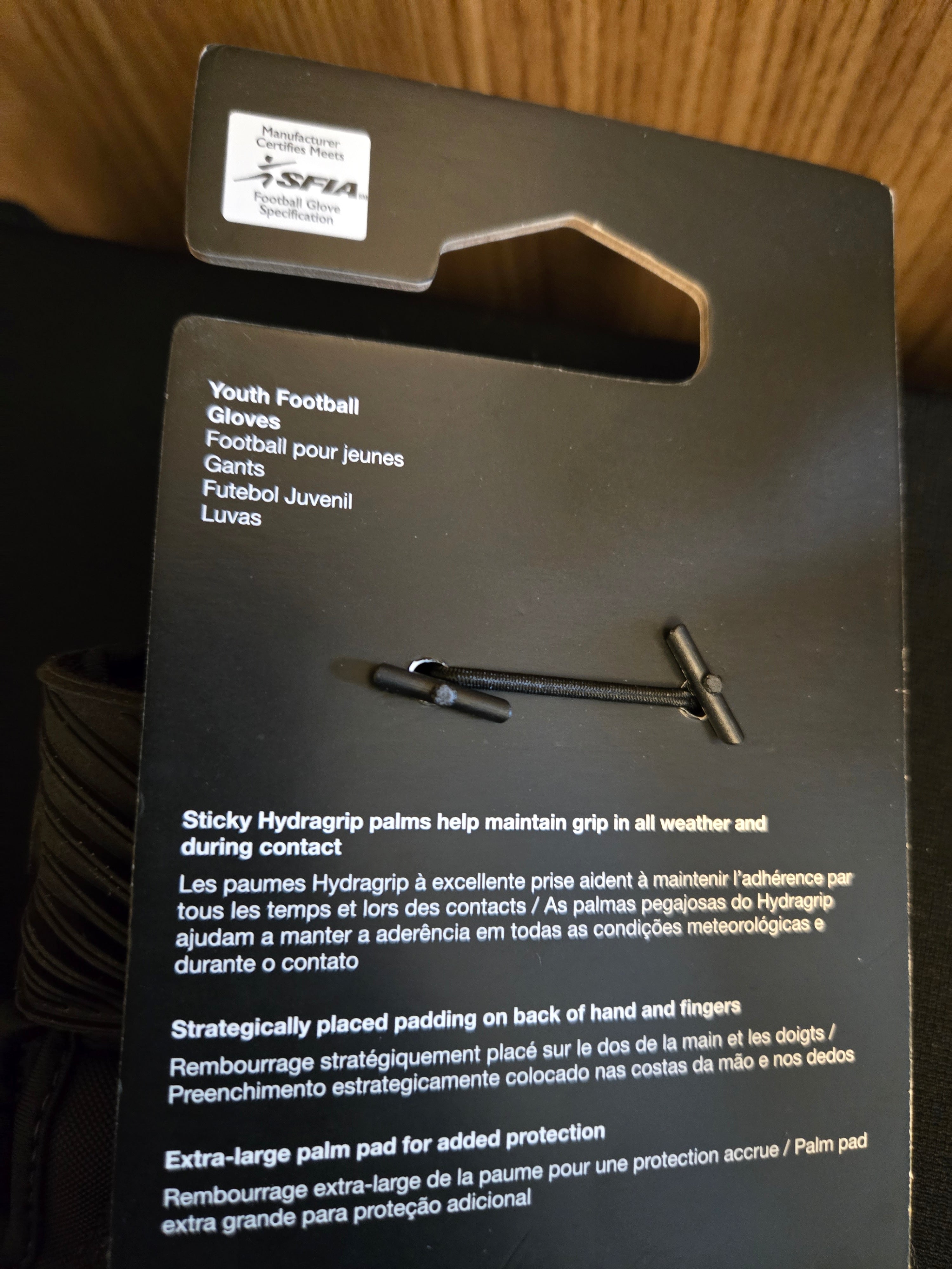 Nike D-Tack 6.0 Padded Lineman Football Gloves Black Size: Youth Small New!