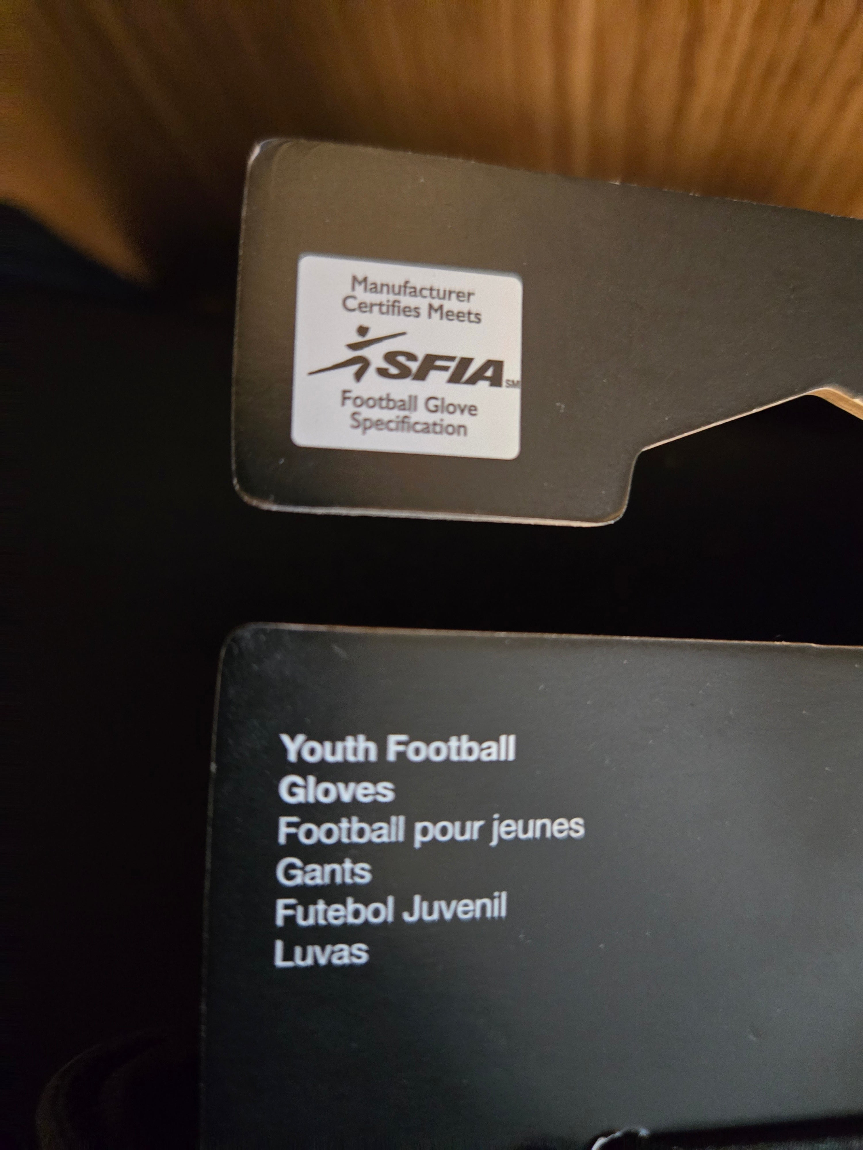 Nike D-Tack 6.0 Padded Lineman Football Gloves Black Size: Youth Small New!