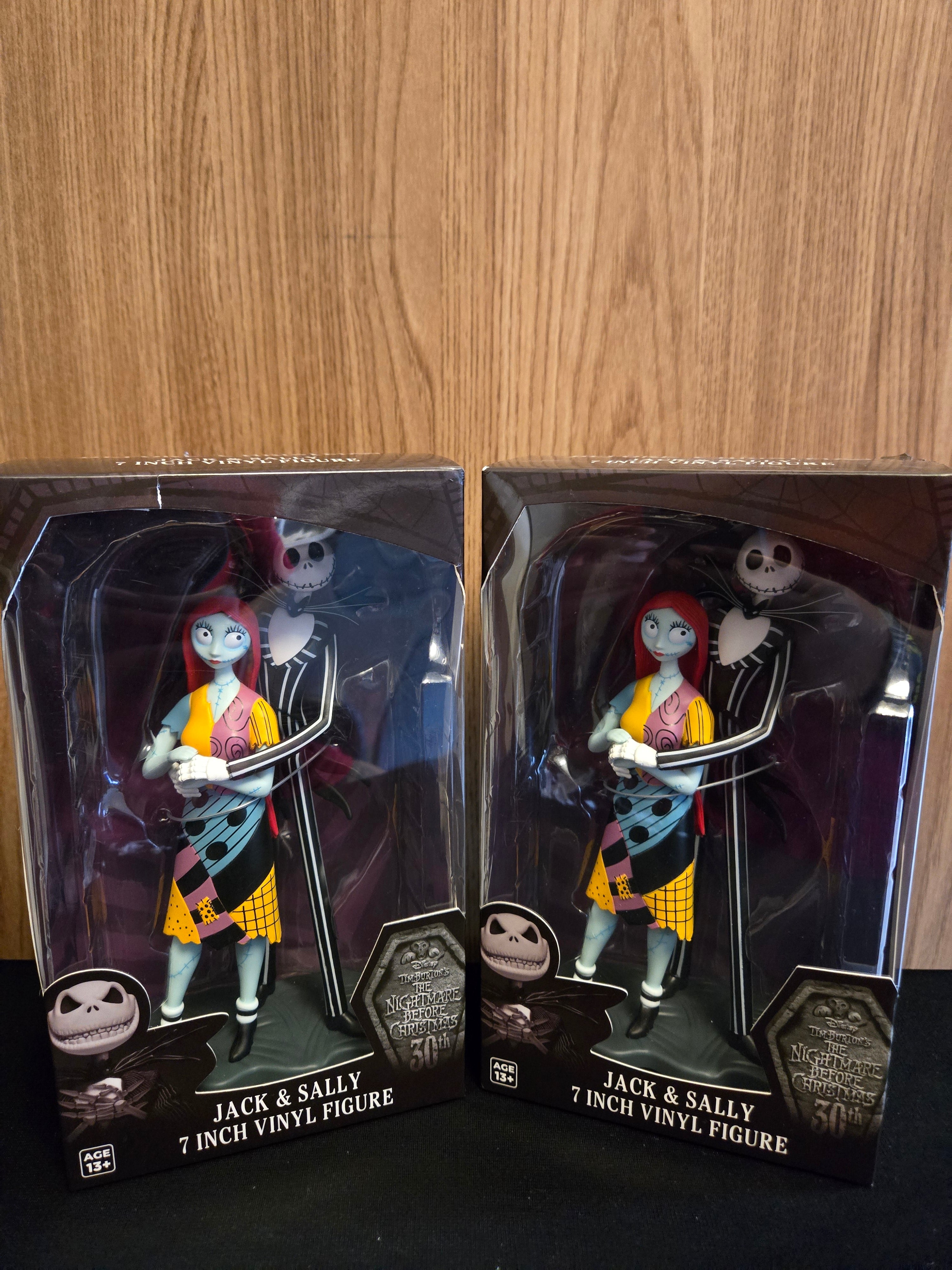 Tim Burton's The Nightmare Before Christmas 7” Jack & Sally Vinyl Figures