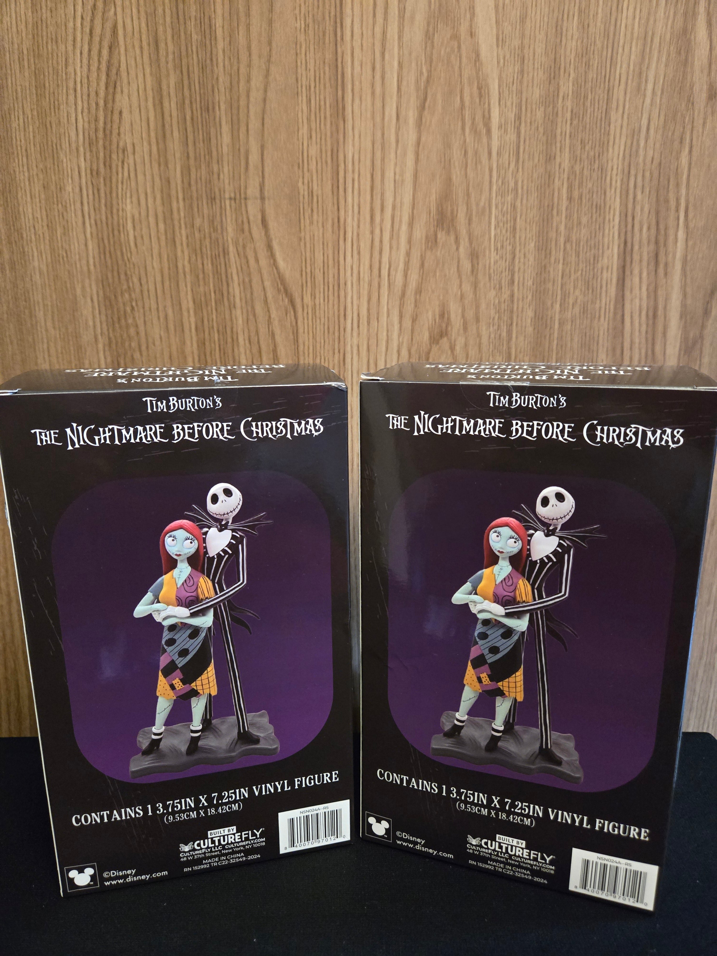 Tim Burton's The Nightmare Before Christmas 7” Jack & Sally Vinyl Figures