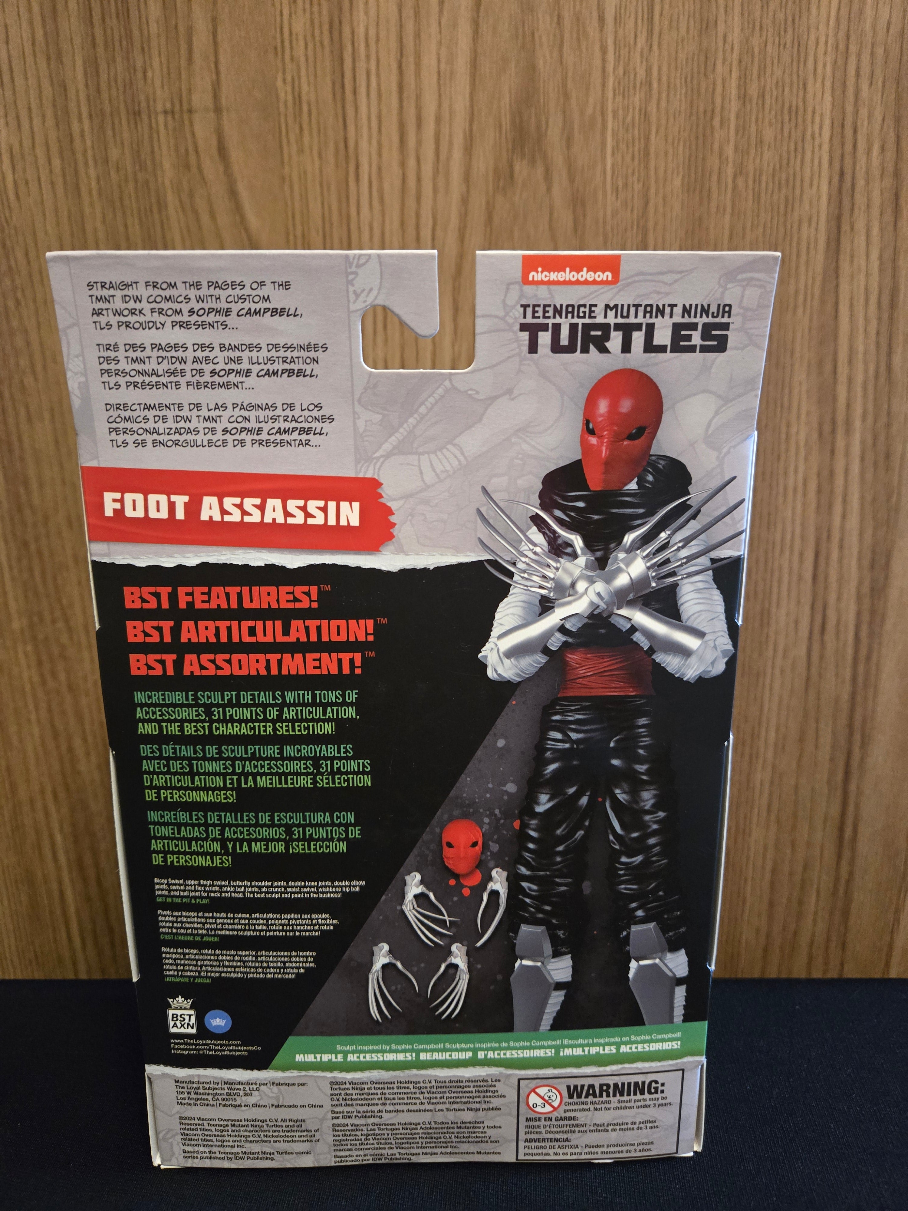 BST AXN Teenage Mutant Ninja Turtles Foot Assassin 2024 IDW Comic 6" Figure New