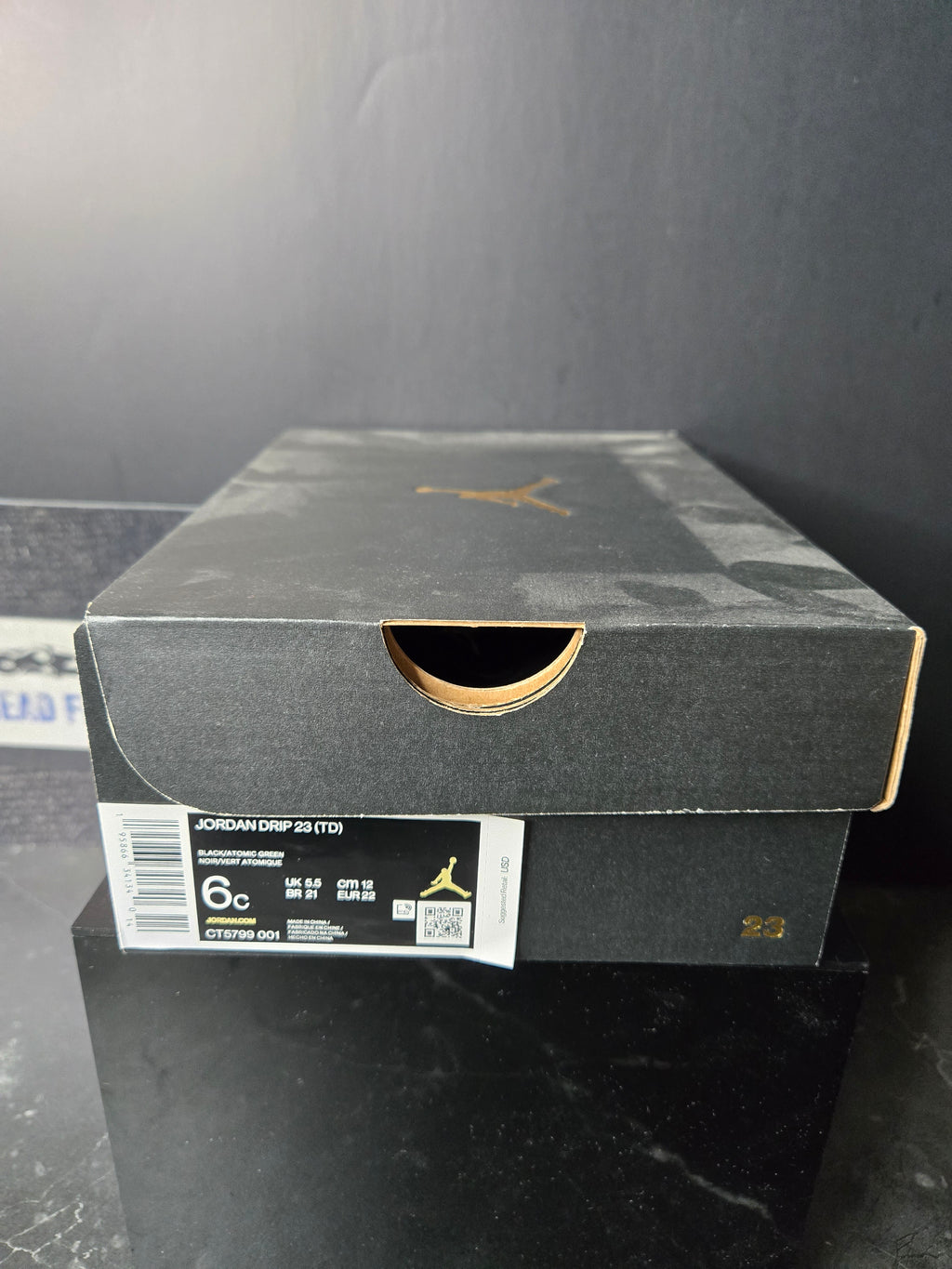 Jordan Drip 23 Toddler Rain Boots Black-Atomic Green Sz 6C