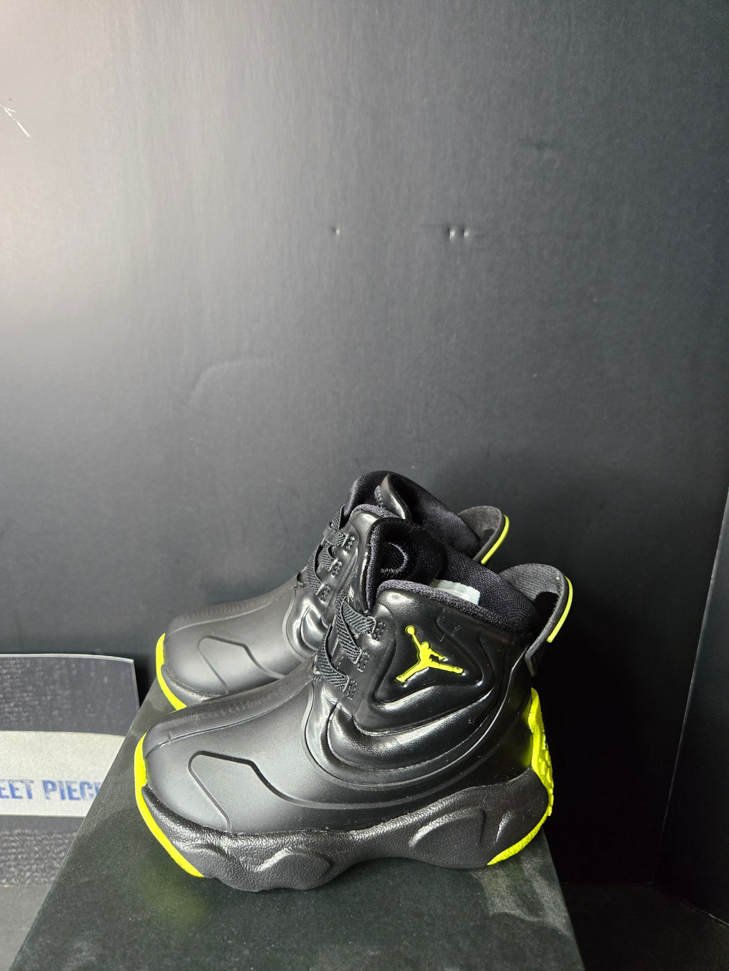 Jordan Drip 23 Toddler Rain Boots Black-Atomic Green Sz 6C