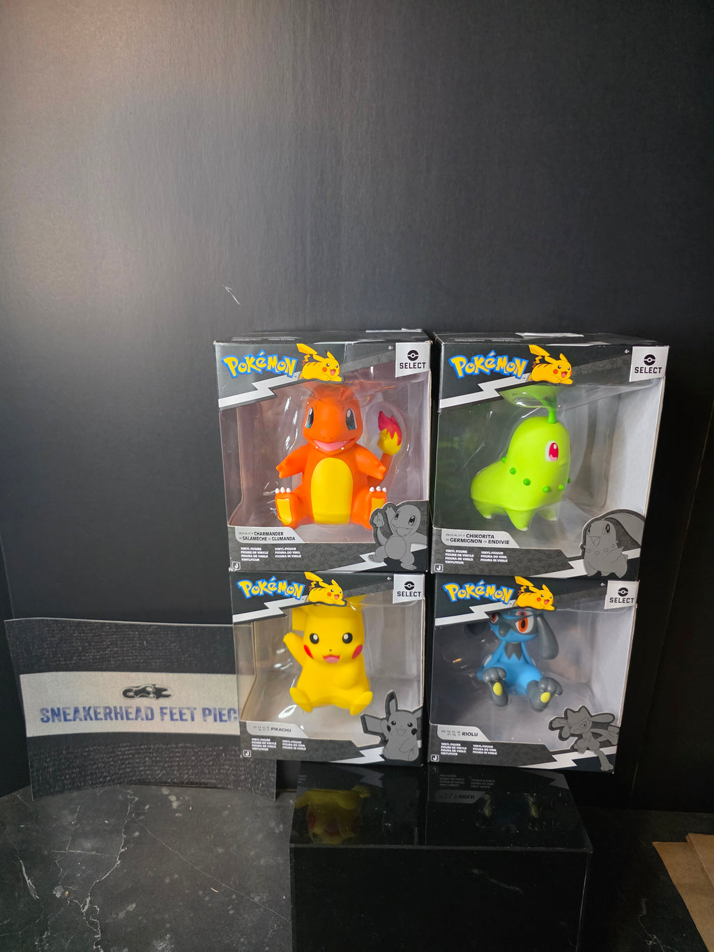 Pokémon Select Series 4 Set Pikachu Charmander Riolu Chikorita Vinyl Figures New