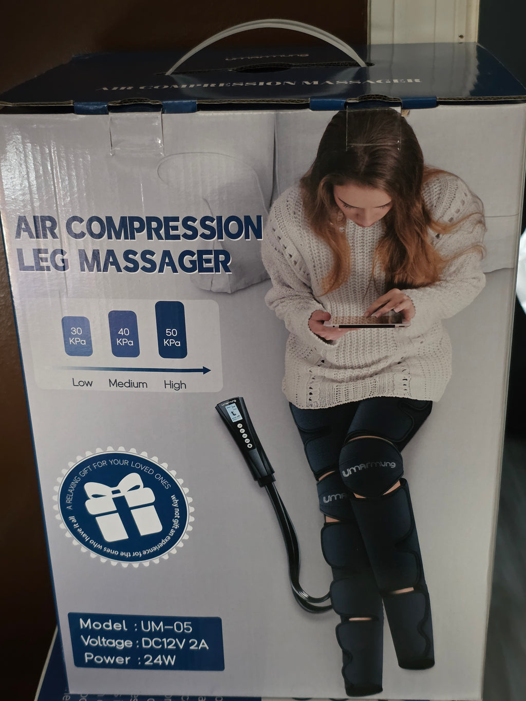 UMARMUNG Air Compression Leg Massager Heat Leg Knee Foot Model UM-05