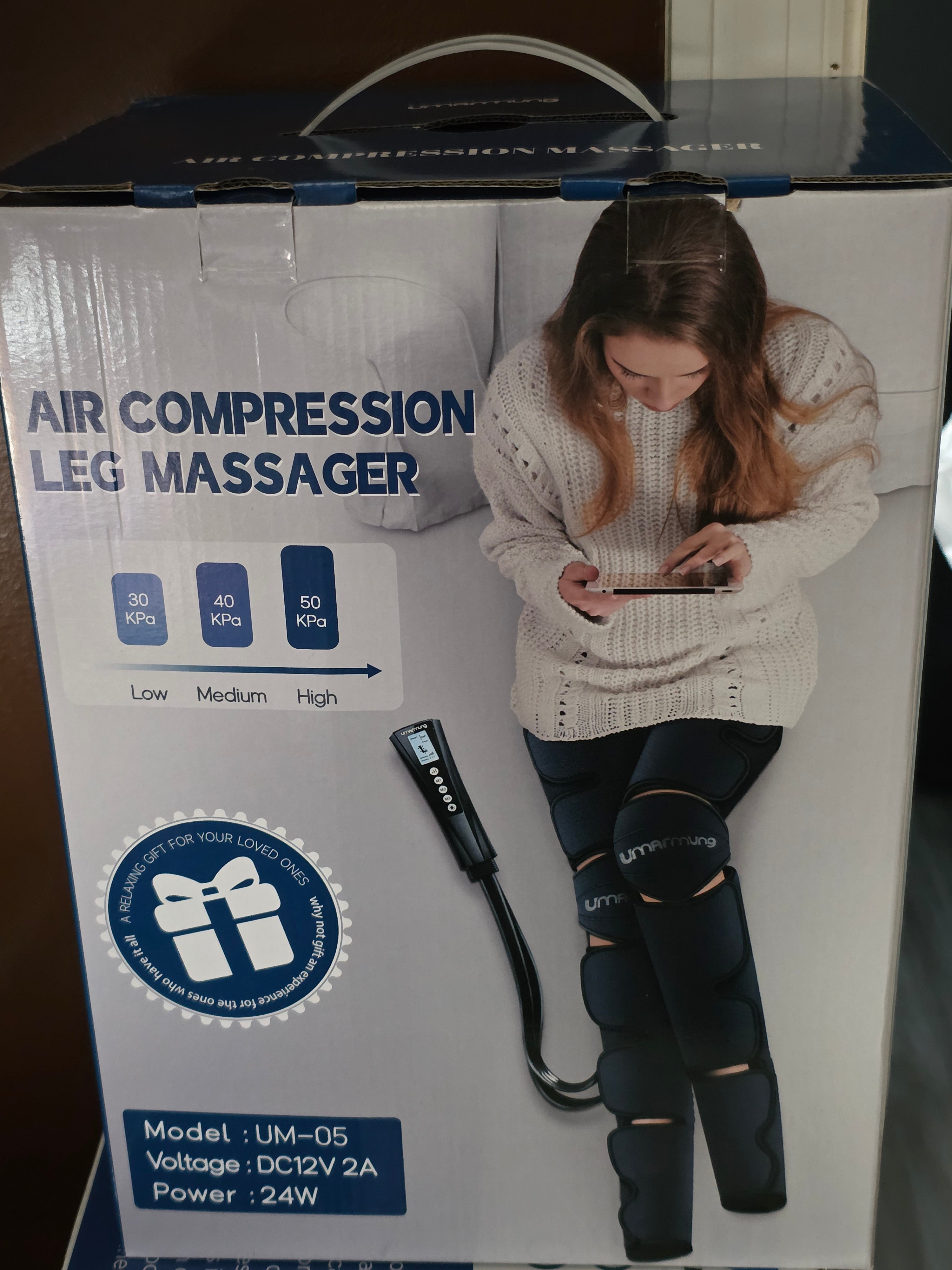 UMARMUNG Air Compression Leg Massager Heat Leg Knee Foot Model UM-05