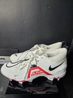 Nike Alpha Menace 3 Shark Football Cleats White Black Red Men's Sz 10 CV0582-103