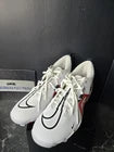 Nike Alpha Menace 3 Shark Football Cleats White Black Red Men's Sz 10 CV0582-103